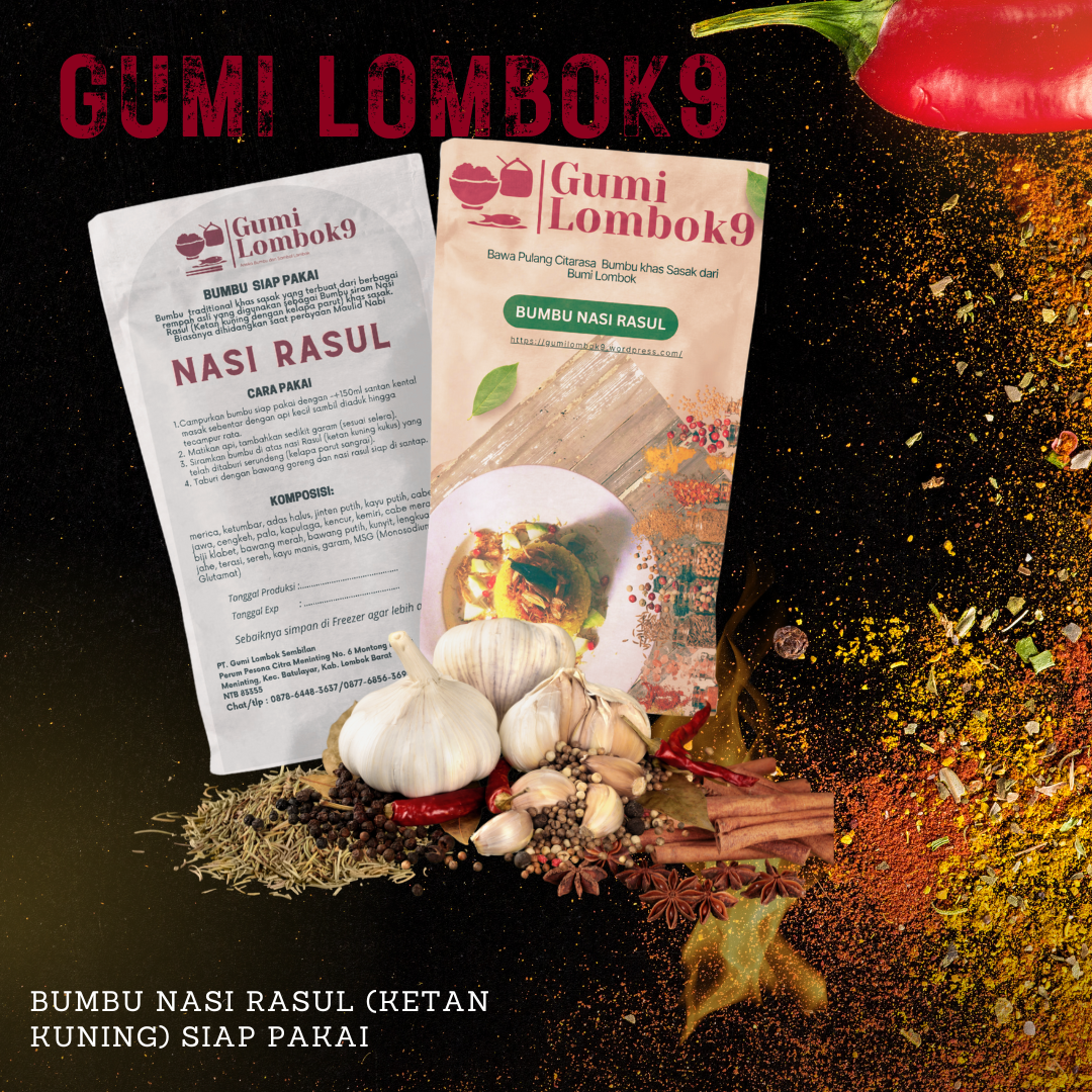 bumbu nasi rasul khas lombok (ketan kuning khas lombok)
